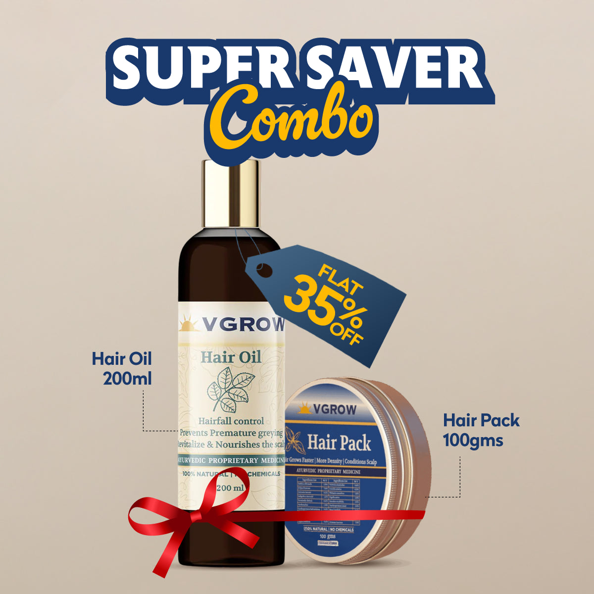 Hair Oil & Hair Pack Combo (Get 35% OFF)