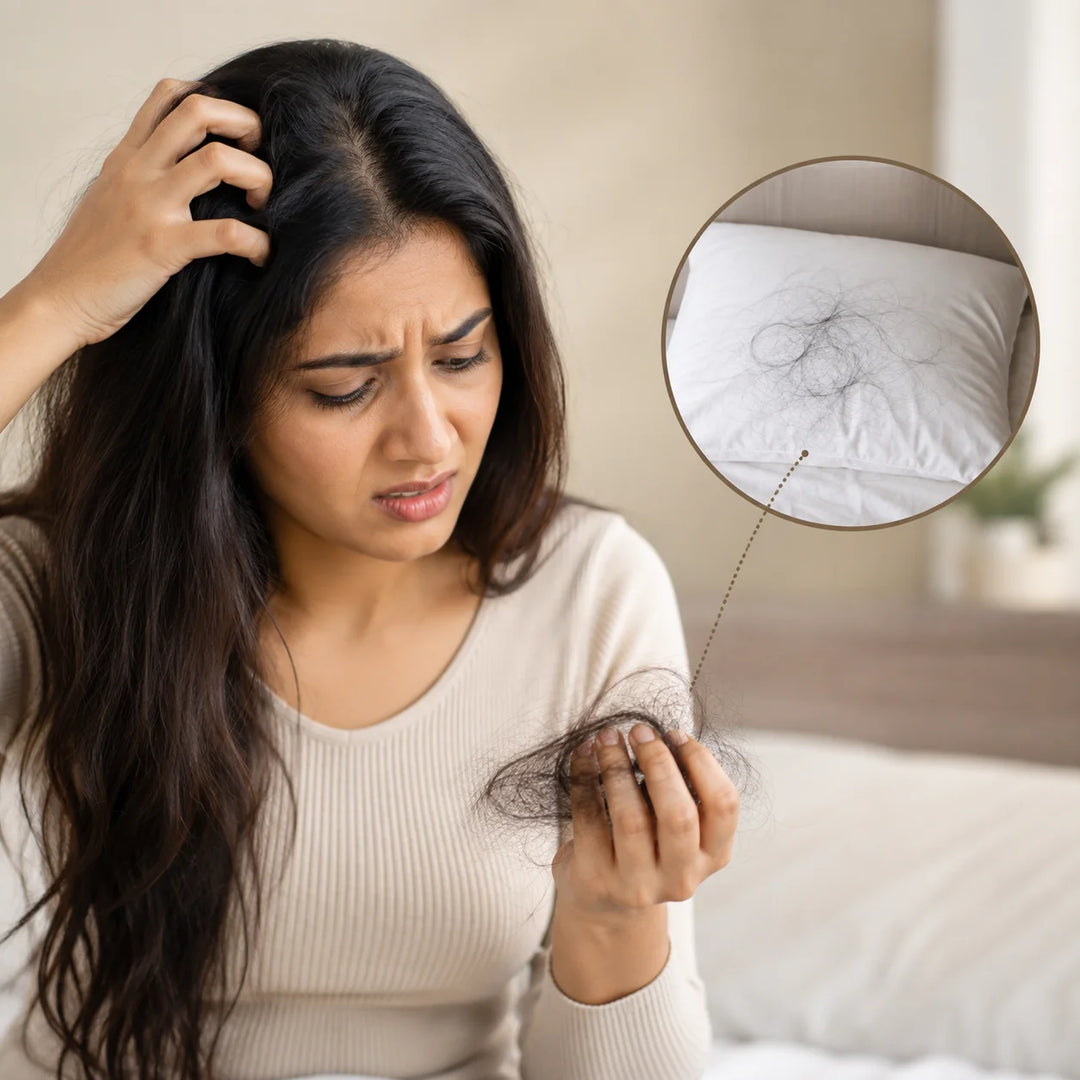 Hair fall from scratching