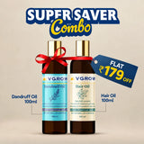 100 ml of Dandruff Oil + 100 ml of Hair Oil