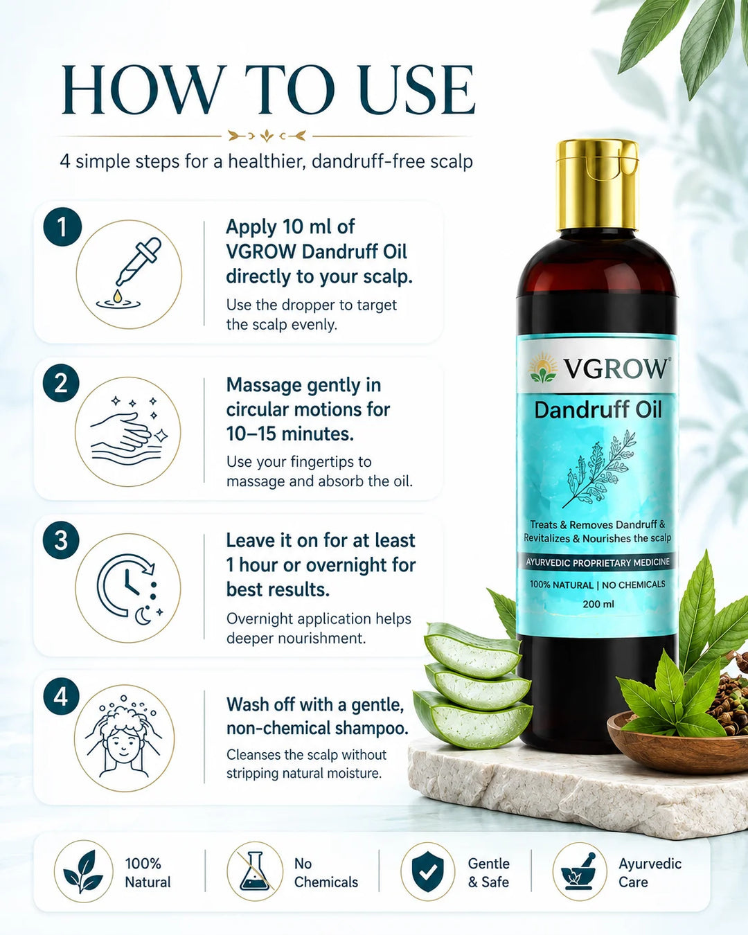 How to use VGROW oil