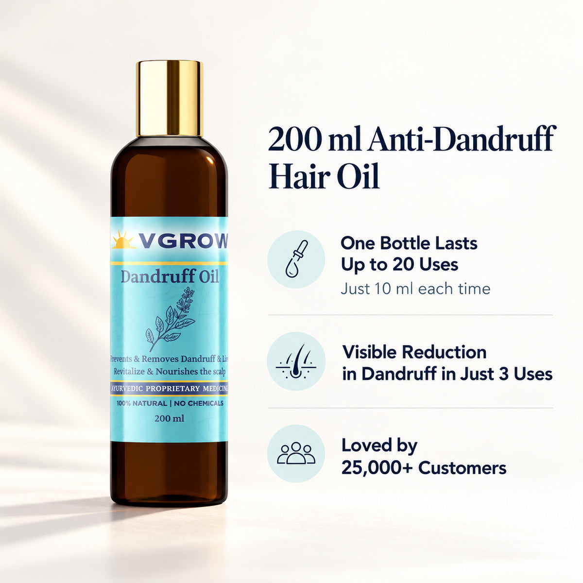 100% Ayurvedic Anti dandruff Hair Oil